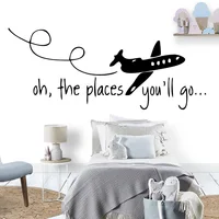 Kids Bedroom Wall Decal Oh The Places You'll Go Hunting Quotes Home Decor Living Room Self-adhesive Vinyl Wall Stickers Y734