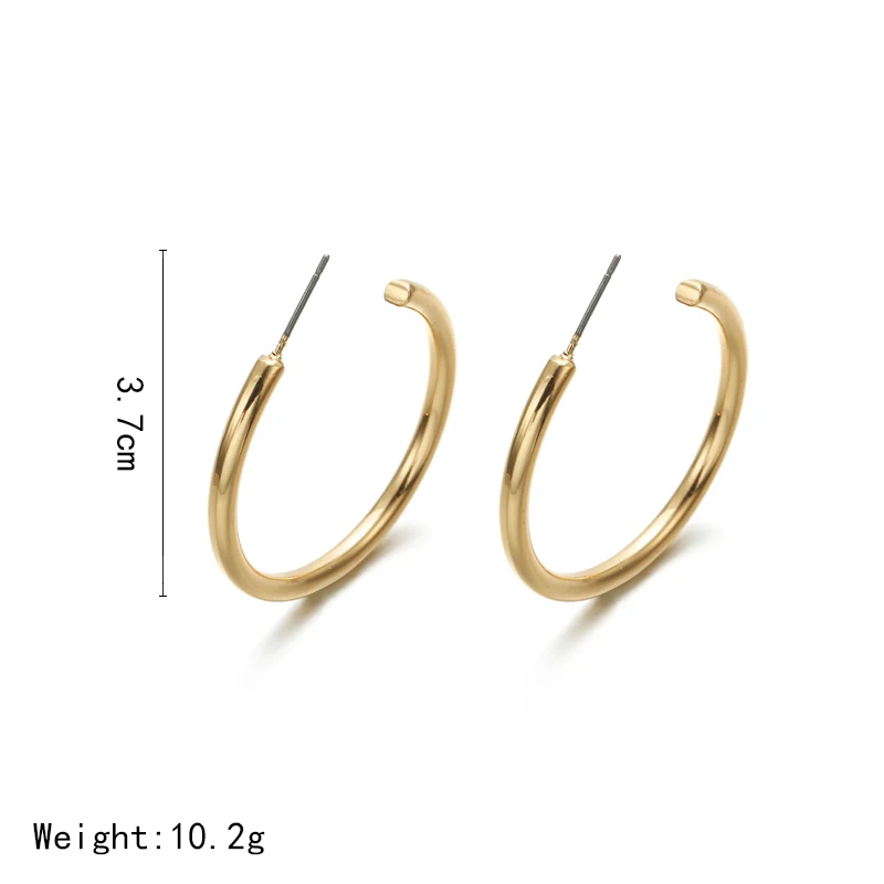 

2019 Unique Knotted Hoop Earrings for Women Simple Cute Round Earring Jewelry Gifts