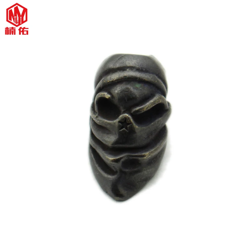 

1 шт. бусы для повседневного использования на веревочке, череп в стиле ретро, латунный медный шнурок, подвески, нож, бусины, зонт, веревка, шну...