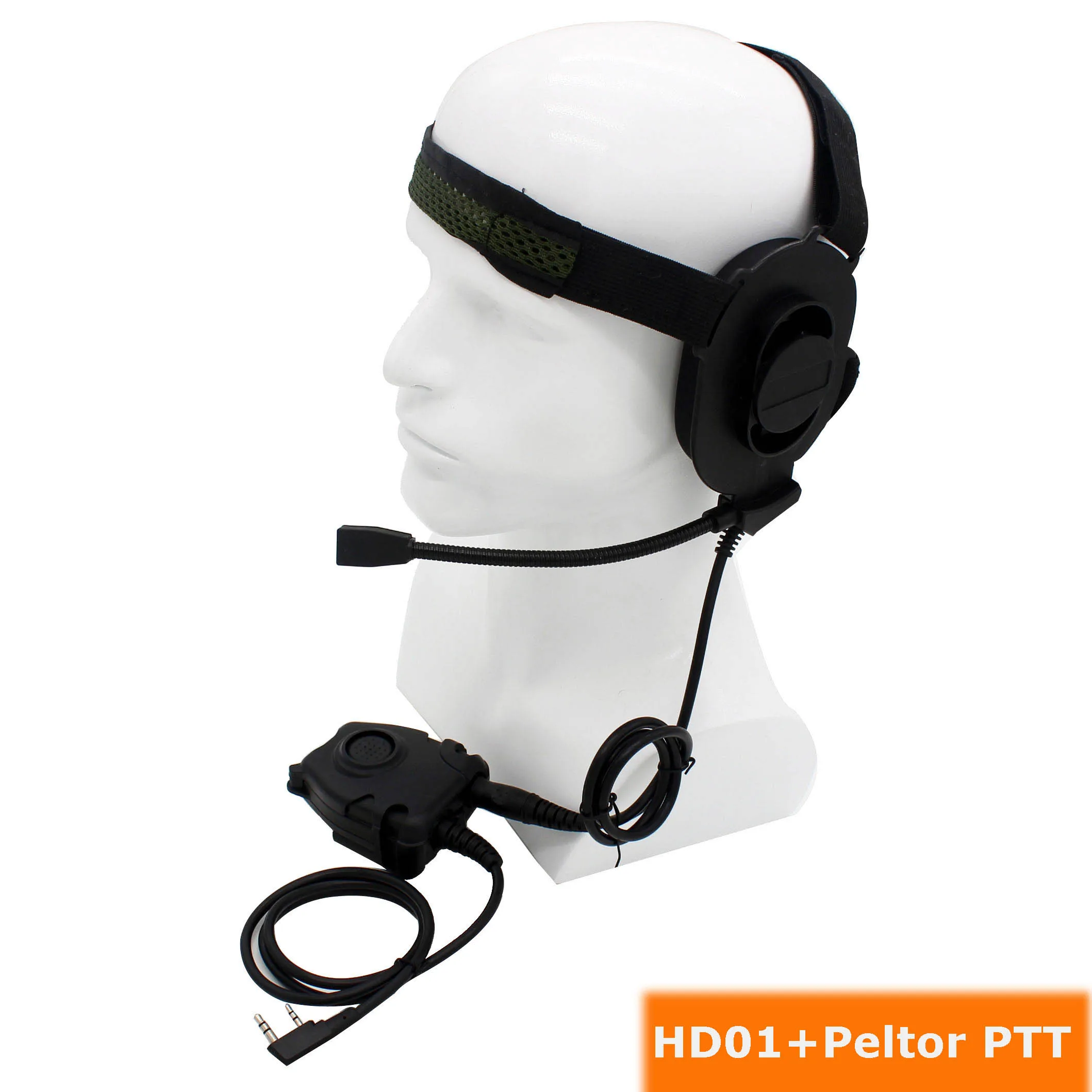 HD01 with Peltor Z Тактический HD01 с U94 PTT Peltor PTT двухстороннее радио гарнитура для BaoFeng UV-5R UV-82 BF-F8HP UV-6R Retevis RT-5R иди и болтай Walkie Talkie - Цвет: HD01 with Peltor