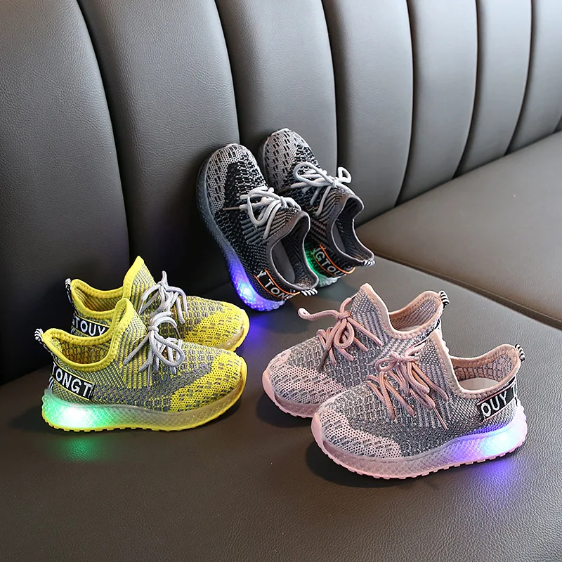 Детские кроссовки для мальчиков и девочек дышащая сетчатая обувь большие