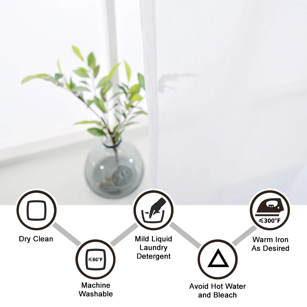 Занавески из белого тюля для гостиной и спальни 1 шт.|Занавески| |