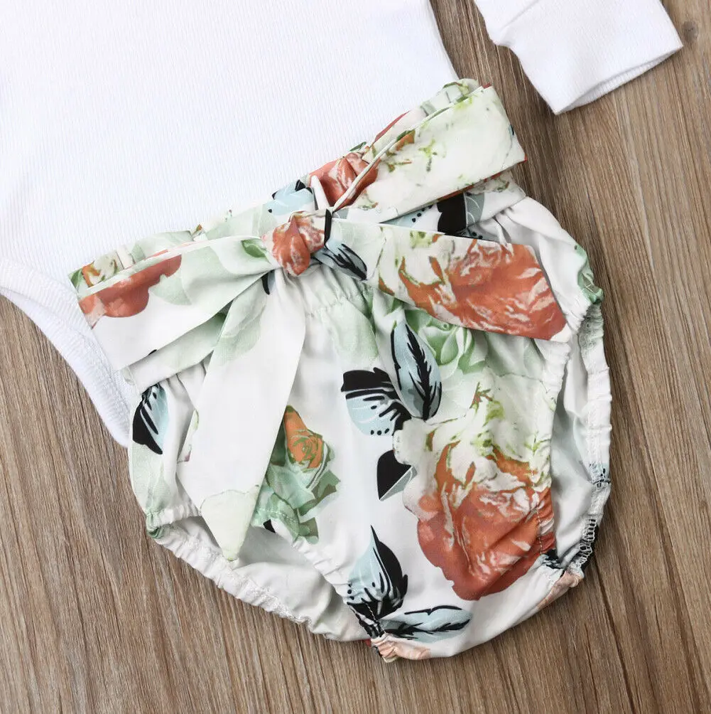 2019 г. Новая осенняя одежда для новорожденных девочек из 3 предметов топ с длинными