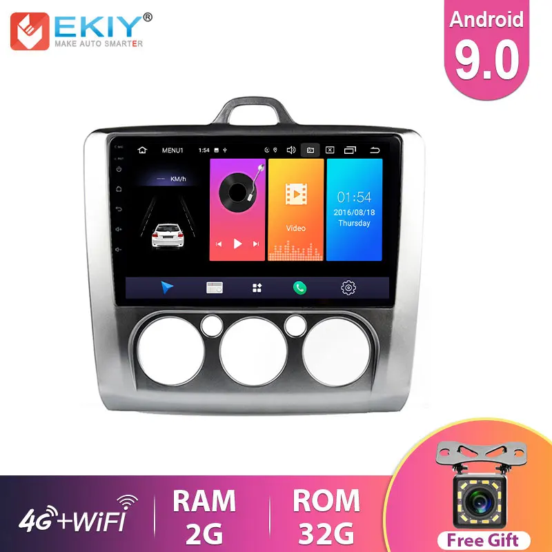 

Ekiy 9' IPS Android 9.0 Not 2 Din Multimedia Player Car Radio Stereo For Ford Focus 2004 2005 2006 2007 2008-2011 GPS Navigation