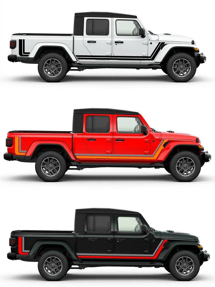 Двухсторонние виниловые наклейки для кузова автомобиля JEEP Wrangler Gladiator JT украшение