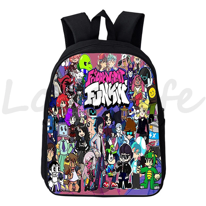 

Friday Night Funkin Backpack 3D FNF Game 16 Inch Student boys girls School Bags Mochila Teens Travel Bagpacks Zipper Knapsack