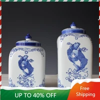hand painted ceramic retro vase arrangement porcelain chinese antique vase living room macetas blue and white porcelain aa50hp
