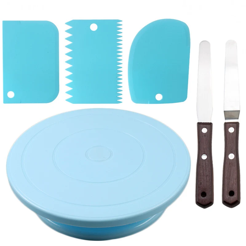 6 шт пластиковый поворотный стол для торта вращающийся дюймовый нож сливочного