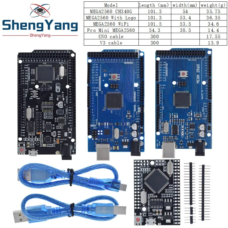 Чип Mega2560 ATMEGA16U2 / Pro Mini MEGA 2560 Mega + WiFi R3 ATmega2560 CH340G для Arduino UNO R3 макетная плата WeMos ESP8266