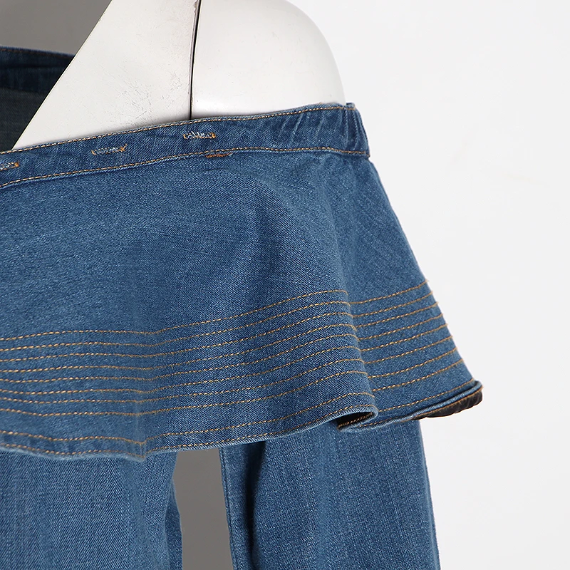 TWOTWINSTYLE Лоскутные Асимметричные женские Комбинезоны на одно плечо с длинным