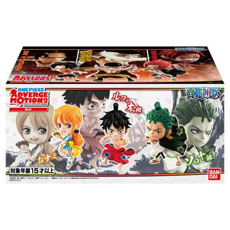 6 шт./компл. Оригинальный BANDAI Одна деталь OP Adverge движения 2 Луффи Зоро фигурка Nami