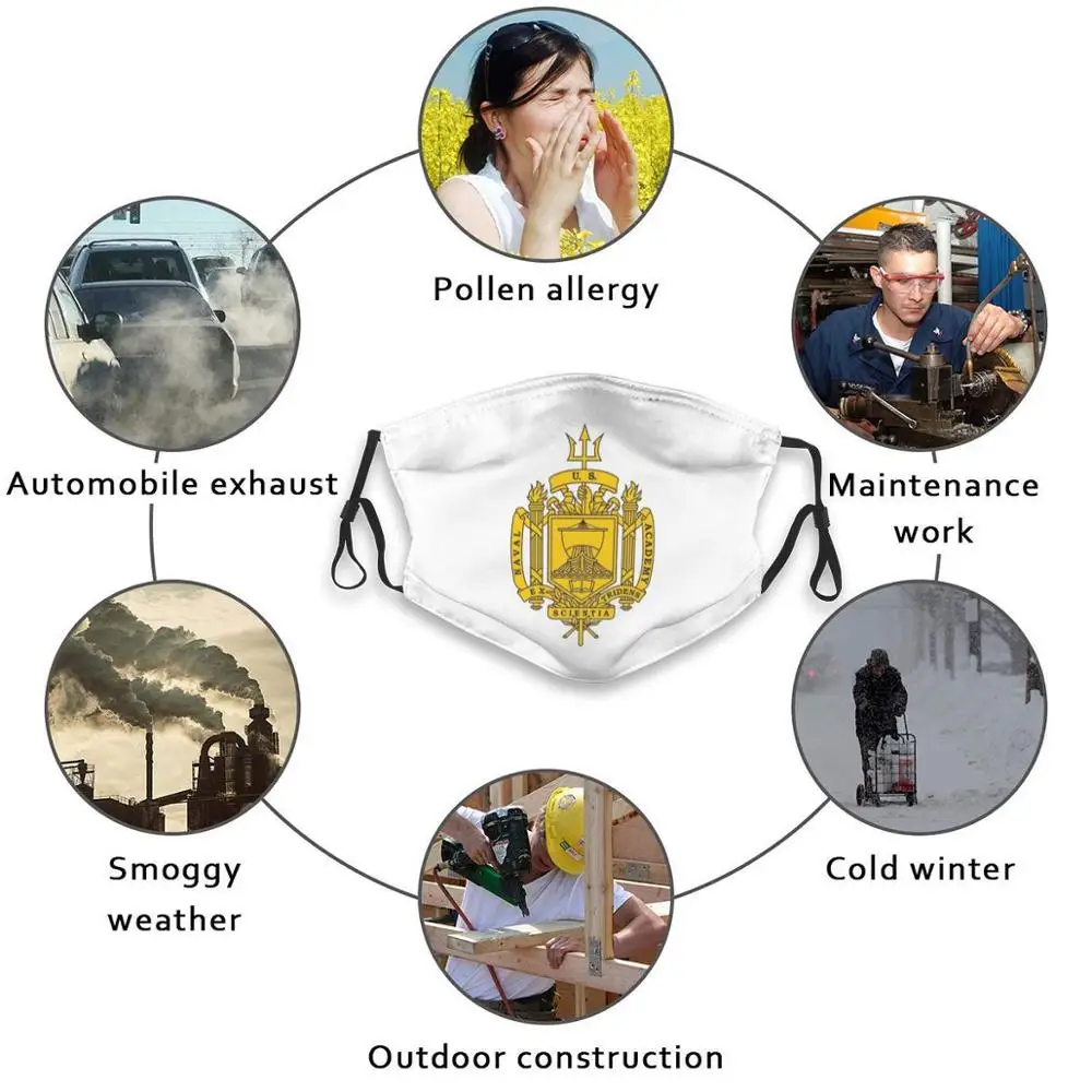 Mask United States Naval Academy Navy Annapolis Usna Us Crest Emblem Seal | Аксессуары для одежды