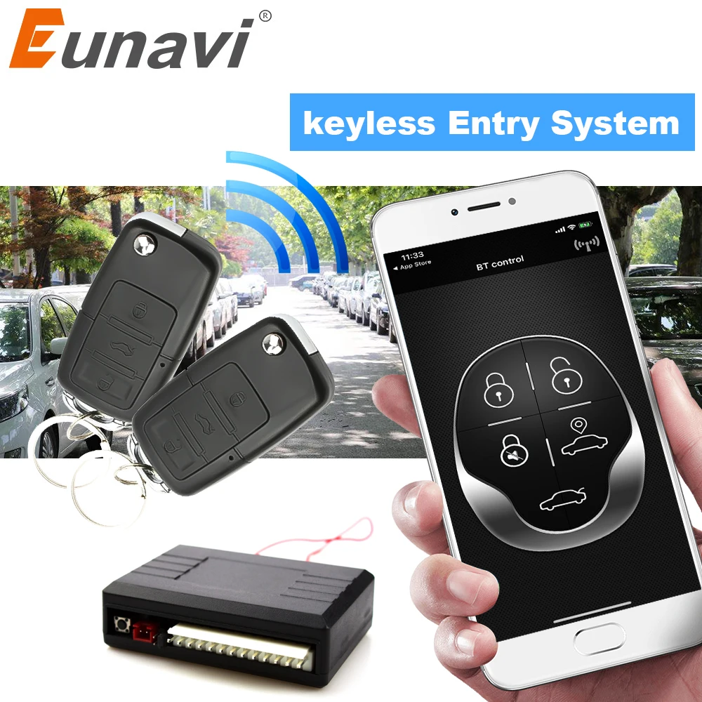 

Автомобильная сигнализация Eunavi, Универсальный центральный светодиодный для дверей и дверей, 256BT