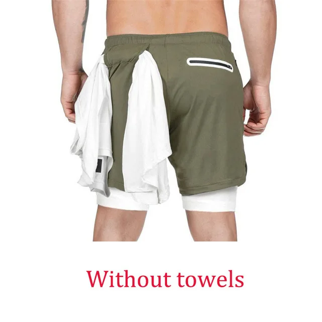 Army Green Новые шорты мужские шорты спортивные женские шорты спортивные шорты шорты для бега быстросохнущие мужские 2 в 1 Спортивные шорты Пляжные штаны мужские летние спортивные легинсы для тренировок одежда шорты для бега - Цвет: Army Green