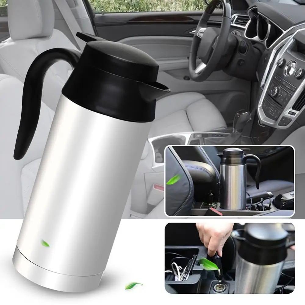 

80% Hot Sell 12/24V 750ml Travel Trip Stainless Steel Car Heating Cup Kettle Hot Water Pot