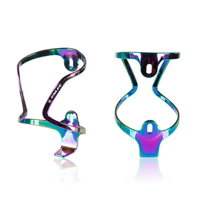 

25g Dazzling Plating Color Bicycle Bottle Holder Aluminum Colorful Plated Water Bottle Holder Rack for Mountain Folding Bike
