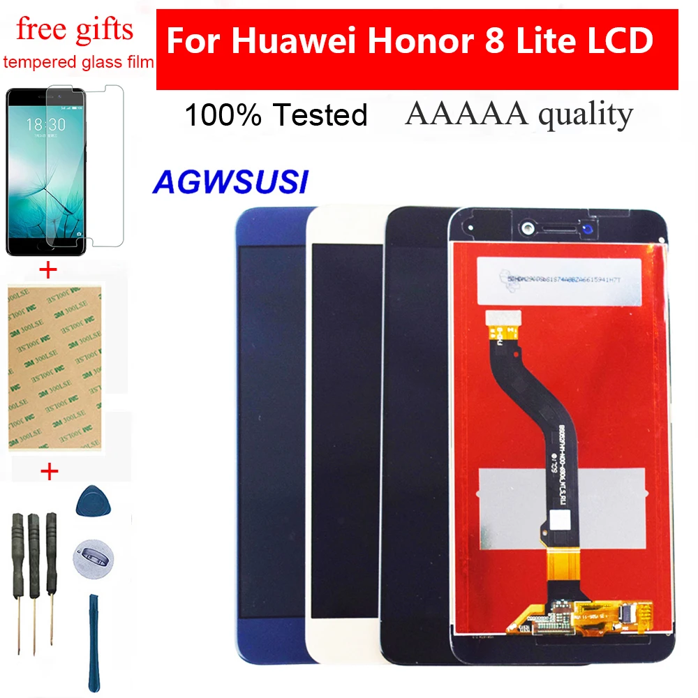 Для huawei Honor 8 Lite lcd PRA-AL00/AL00X/TL10 сенсорный экран дигитайзер Сенсорная панель ЖК-дисплей монитор модуль в сборе