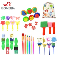 27pcs children sponge paint brushes drawing tools for children kids early painting arts crafts diy oil acrylic watercolor
