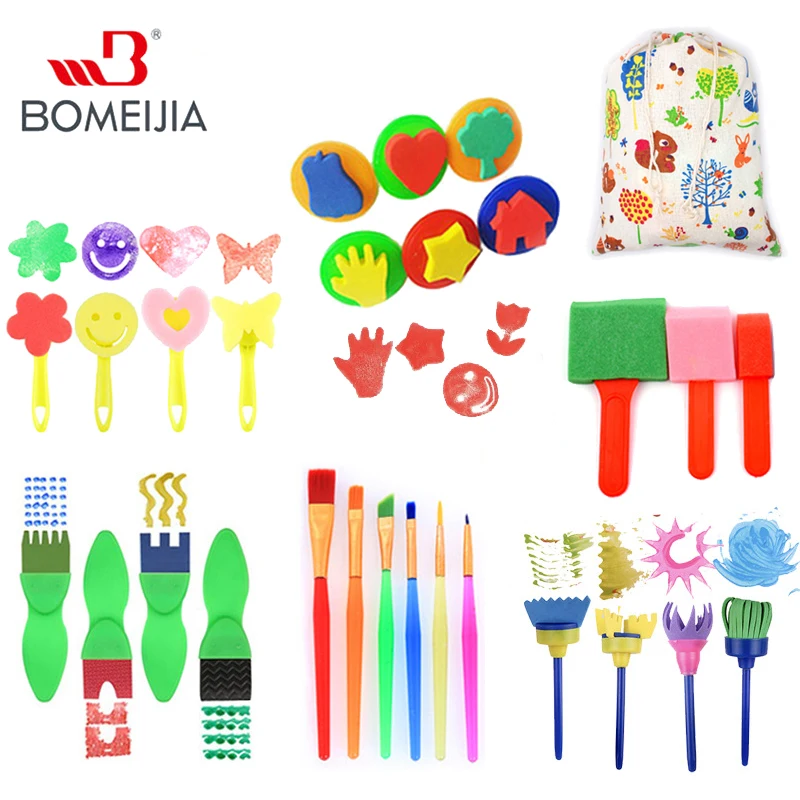 Детские губчатые кисти для рисования 27 шт. инструменты детей раннего рукоделия