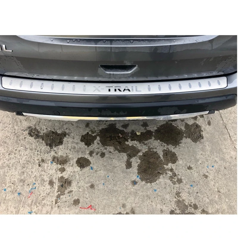 Для Nissan X-Trail X Trail T32 2014- 2019 ультратонкий протектор заднего бампера из нержавеющей