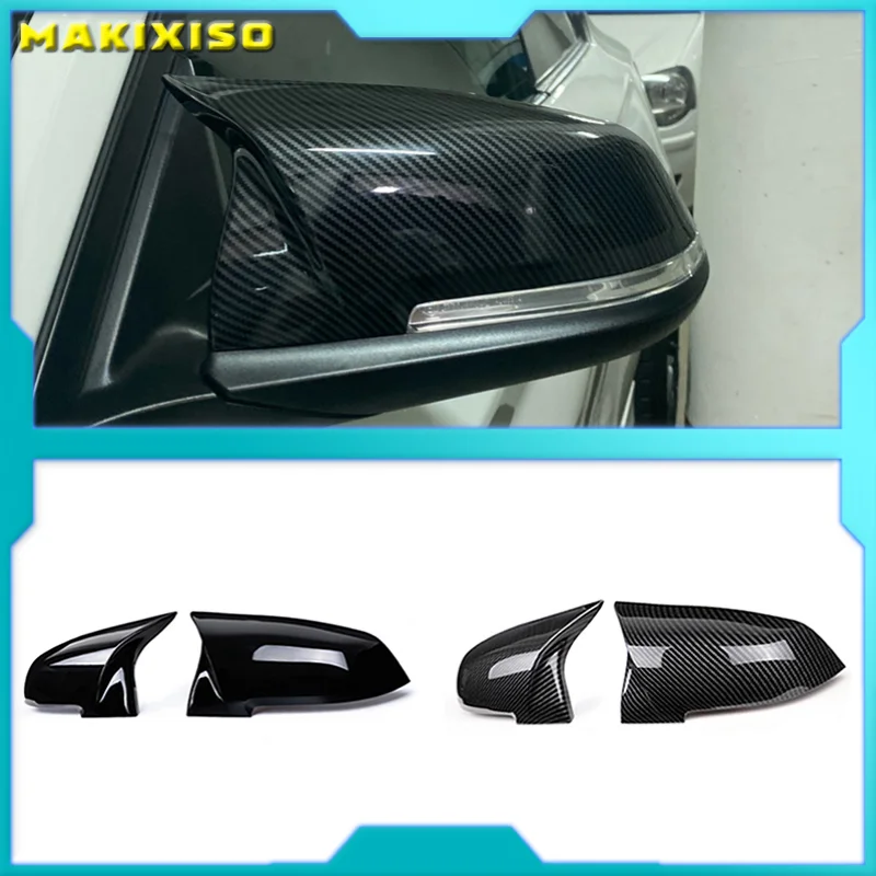 

1Pair Carbon Fiber Gloss Matte Black Car Rear View Mirror Cover Case Cap For Bmw F20 F22 F30 F31 F32 F33 F36 F34 F35