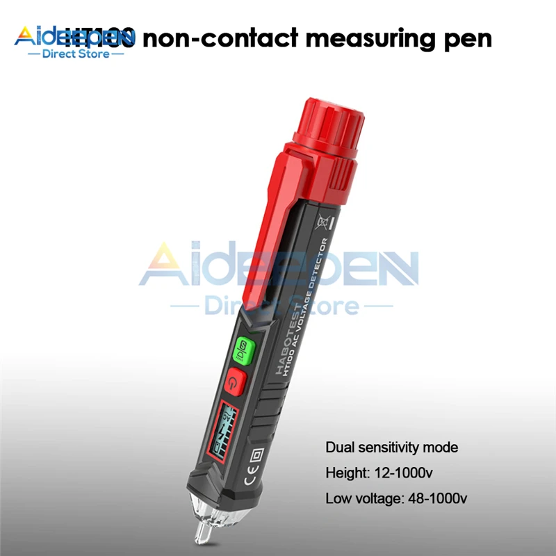 

Бесконтактный детектор напряжения переменного тока тестер ручка индикатор напряжения сигнализации Электрический тестер умные инструмент...