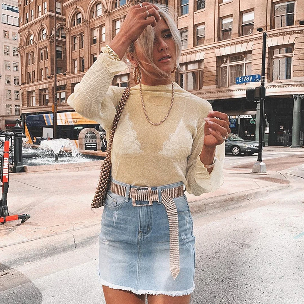 Женская прозрачная Сетчатая футболка с рисунком рыбы яркая Прозрачная Футболка