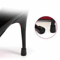 tpu material woman high heels protective cover round silencer heel protector non slip wearable heel cover shockproof 1 pair
