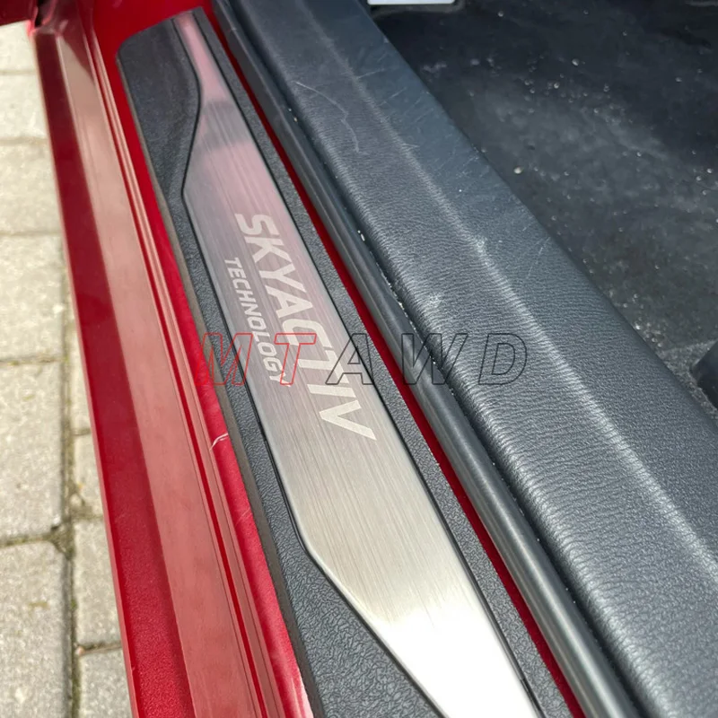 Накладка на порог из нержавеющей стали для Mazda 3 2014 2019 2020 2021 седан хэтчбек|door sill