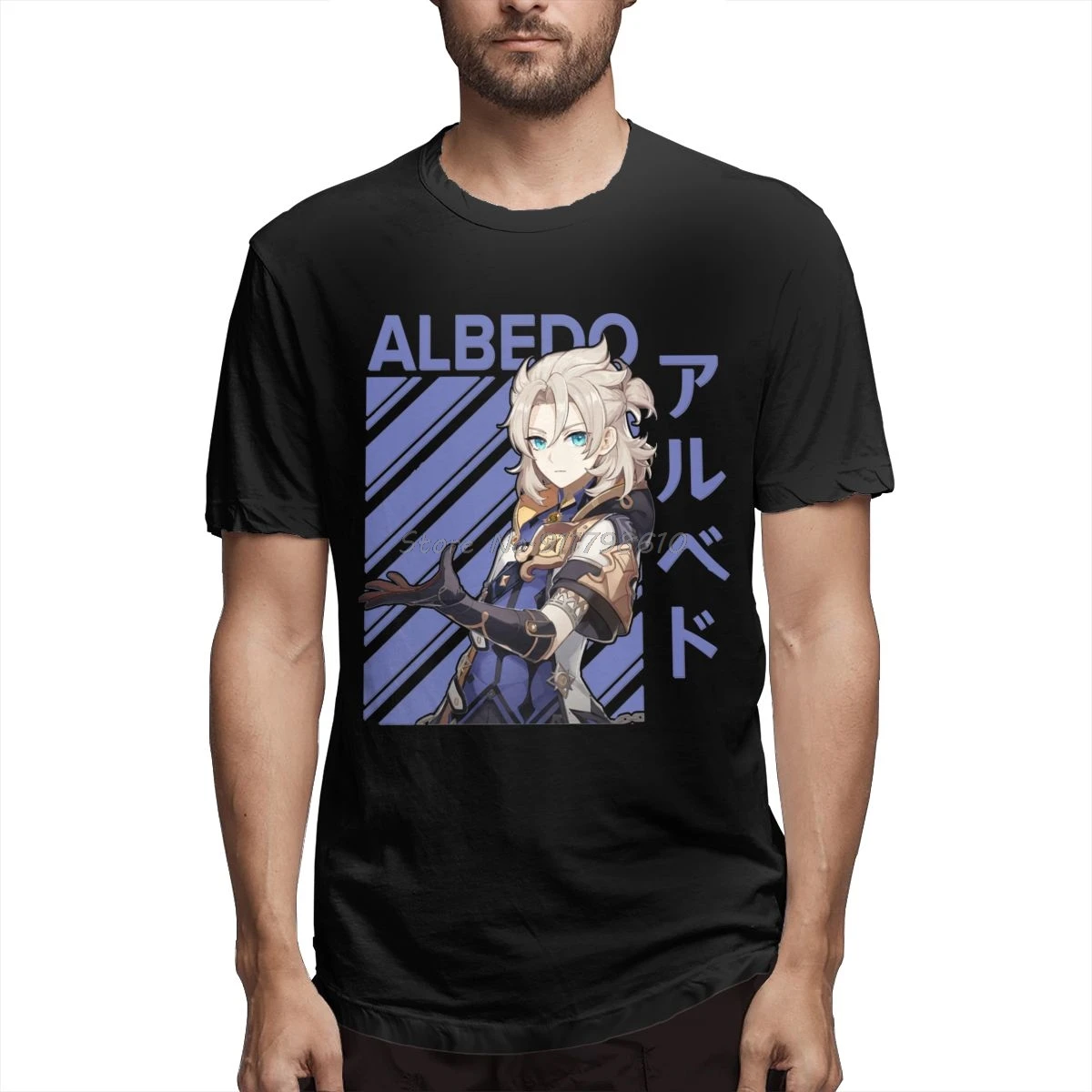 

Genshin Impact Albedo T Shirt Plus Size Cotton Short Sleeve T Shirt Men Cotton Tees Streetwear Harajuku