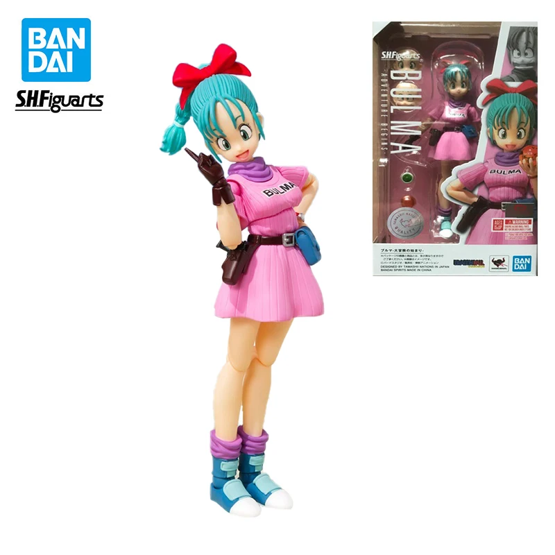 

Bandai оригинальный Драконий жемчуг Z Bulma ПВХ Коллекционная Фигурка подвижная Модель Аниме Кукла сменная голова игрушка кавайные детские игру...