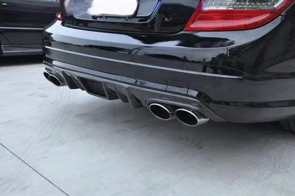 C Класс углеродного волокна задний диффузор спойлер для Mercedes Benz W204 C63 AMG Седан 4 двери 2008-2011 FRP