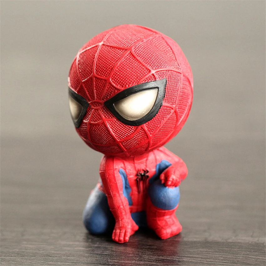 F Светодиодный ночник с рисунком Marvel, Человек-паук, Мстители, настольный ночник, светильник из смолы для детей, прикроватная тумбочка для спальни, подарки для детей - Испускаемый цвет: F