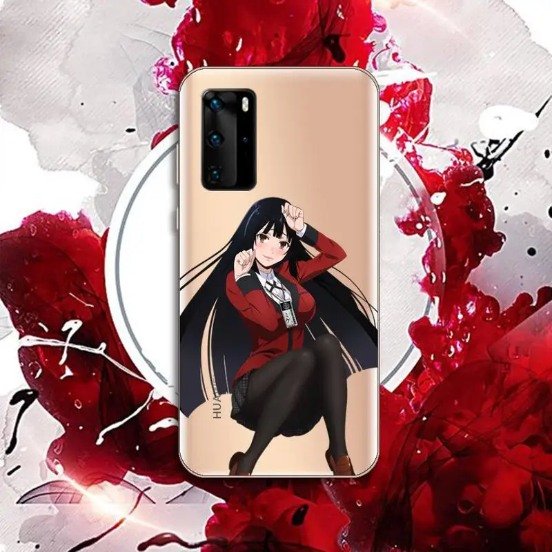 

Kakegurui Jabami Yumeko Phone Case Transparent for Huawei P20 P30 P40 lite pro P smart 2019 honor 8x 10i