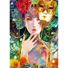 5D алмазная живопись сделай сам, маска красоты и золота, полная вышивка, вышивка крестиком, мозаика, домашний декор, Набор для творчества, рождественский подарок