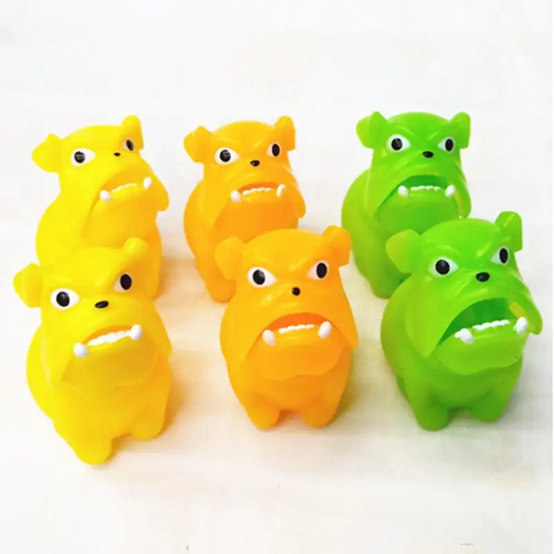 

The new peculiar creative squeeze Shar Pei dog stall hot sale retractable head squeeze toy