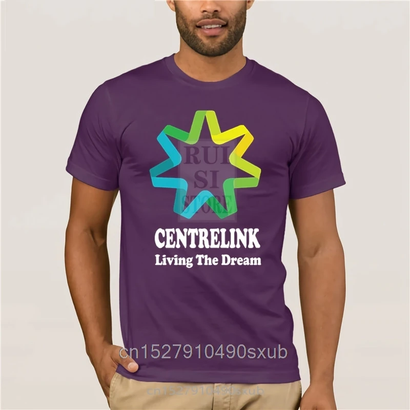 Горячие предложения черная летняя футболка с забавным логотипом Centrelink Living The Dream