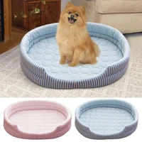summer pet cooling mat ice silk refreshing cat bed dog kennel