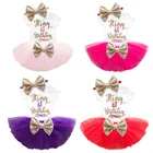 Это моя первая одежда на первый день рождения, летняя детская одежда, костюмы для крещения для маленьких девочек, забавные комплекты одежды для малышей, детская одежда