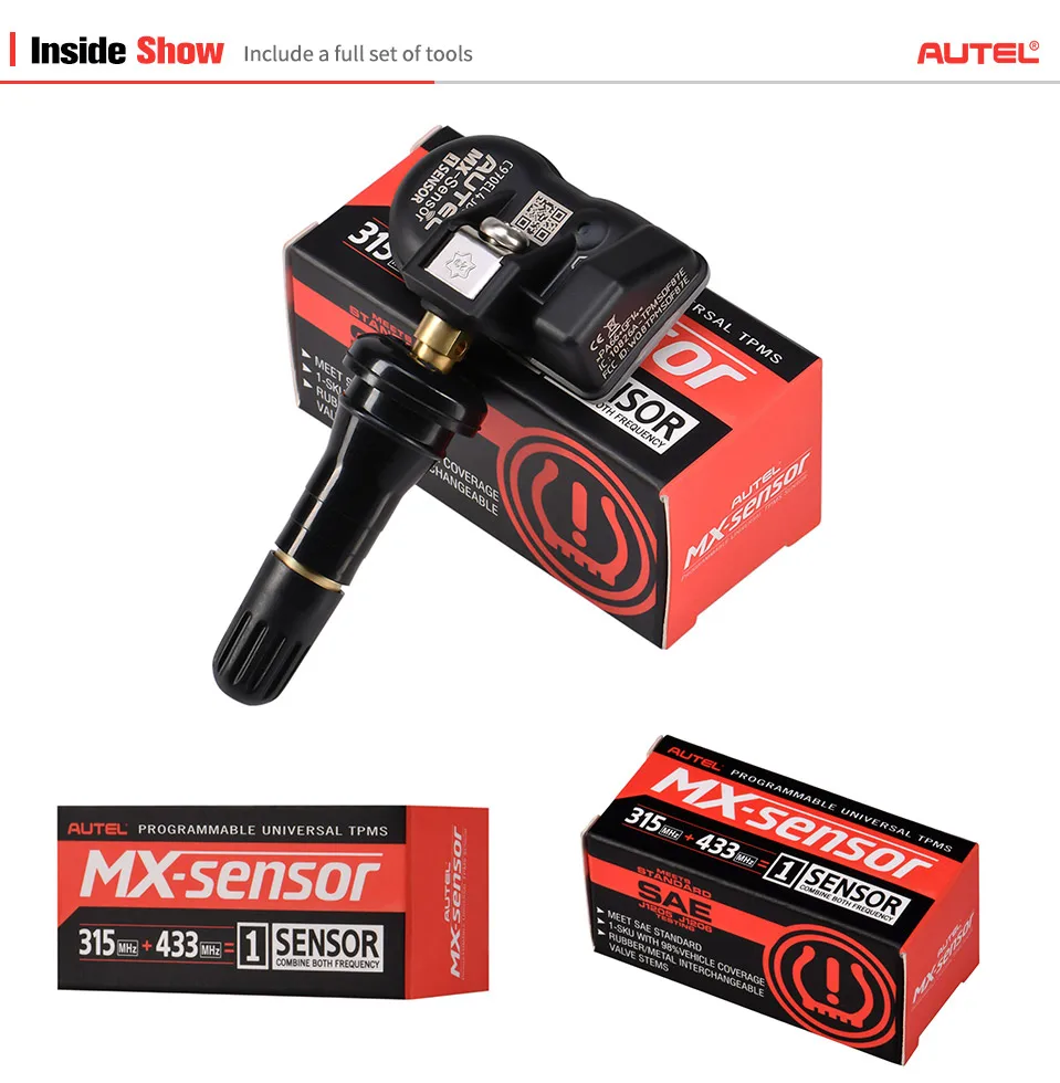 Autel mx-сенсор 315 МГц 433 МГц TPMS датчик давления в шинах инструмент для ремонта шин TPMS инструмент OBD сканер MaxiTPMS Pad сенсор Программирование