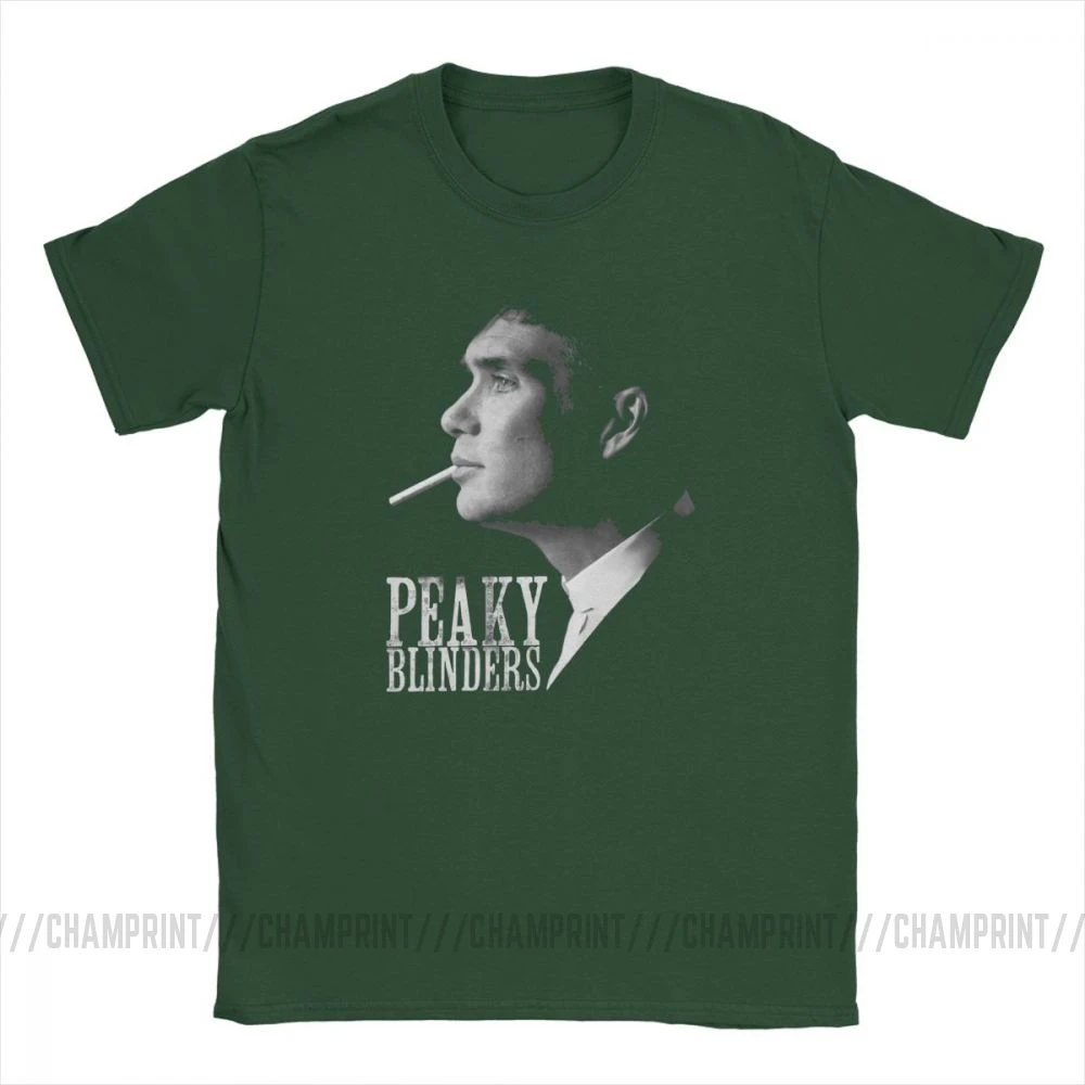 Peaky Blinders футболка для мужчин, с коротким рукавом, новинка, футболки с круглым вырезом, хлопок, топы, идея подарка, футболка размера плюс - Цвет: Forest Green