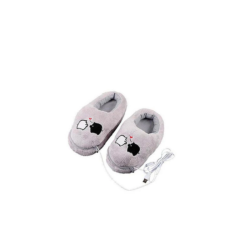 

2019 Practical Safe And Reliable Plush USB Foot Warmer Shoes Soft Electric Heating Slipper Cute Rabbits christmas Gift For Girls