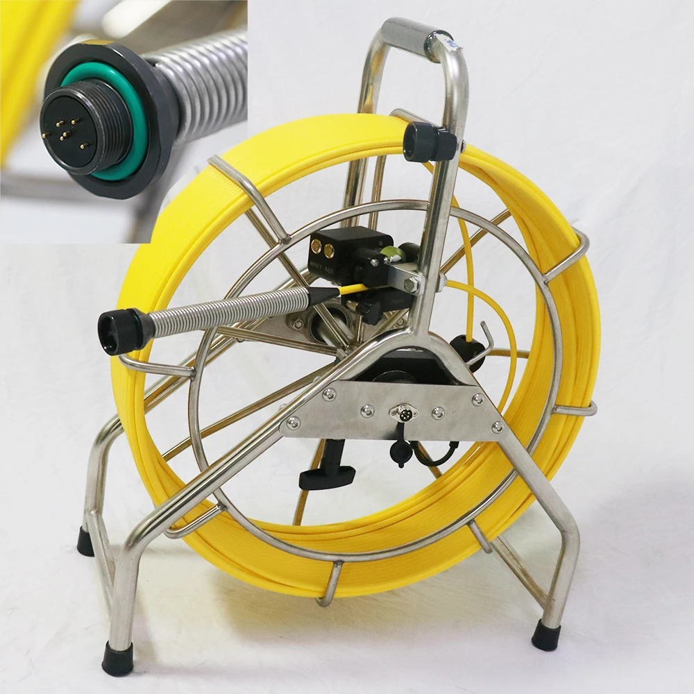 Камера для инспекции дренажной трубы с углом обзора 360 градусов кабелем 60 м и
