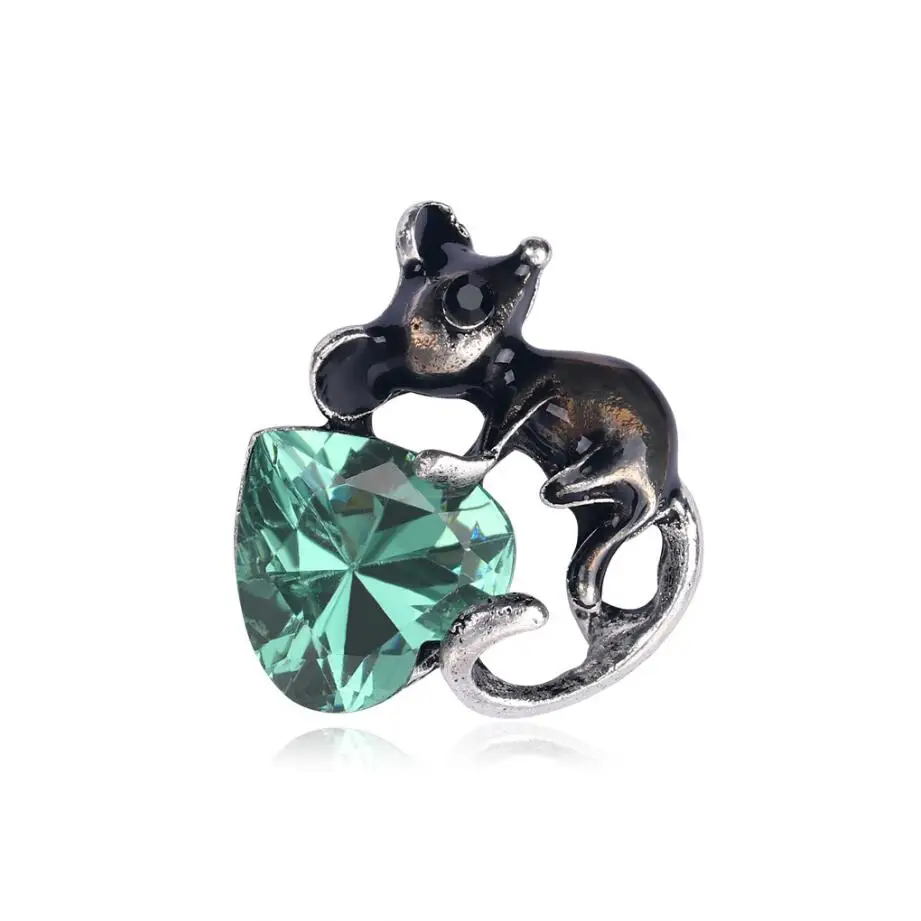 Жемчужная брошь в форме мыши булавки броши шляпы сумка подвеска значок Стразы