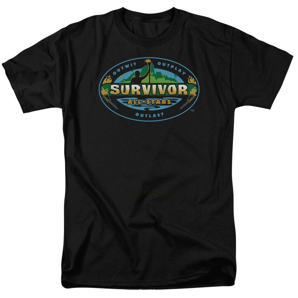 2019 Мужская футболка с принтом хлопковая коротким рукавом Survivor All Stars для мужчин