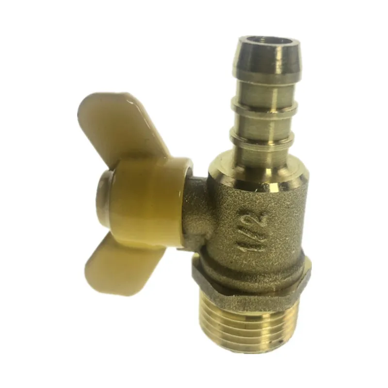 

12mm Hose Barb x 1/2" BSP Male Thread Two Way Brass Ball Valve For Oil Water Air
