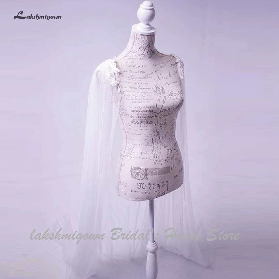 Lakshmigown Hoho Свадебные тюлевые Длинные свадебные накидки с кружевной аппликацией