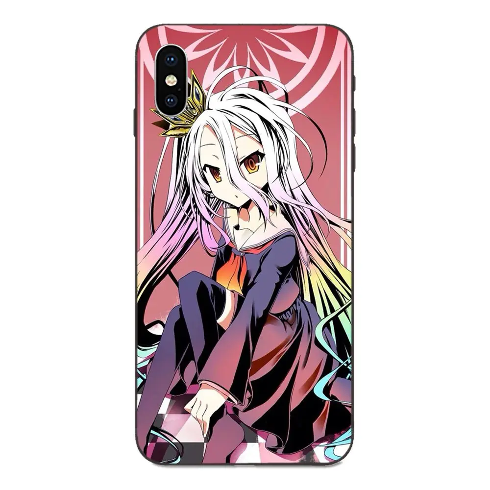 Телефон Cartoon No Game Life Shiro с узором из TPU для Apple iPhone 4 4S 5 5S SE 6 6S 7 8 Plus X XS Max XR.