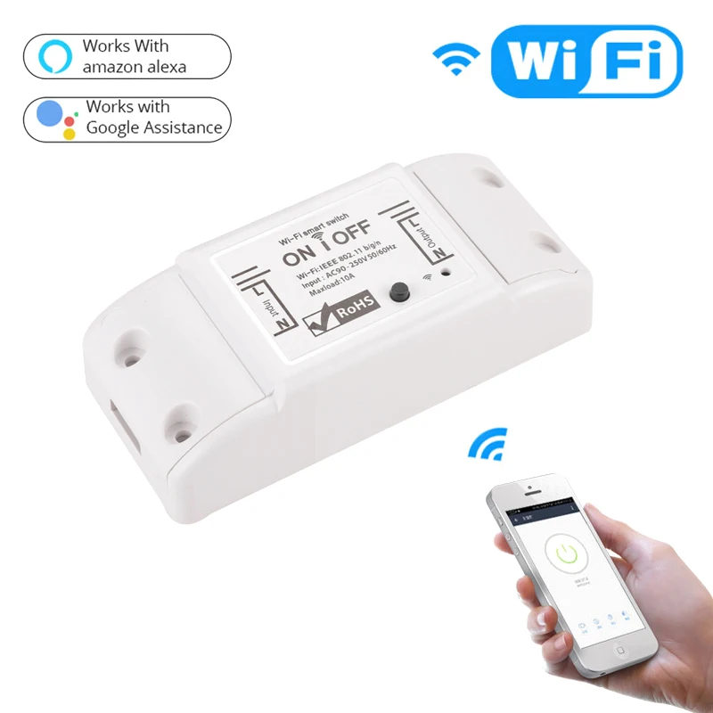Умный выключатель универсальный с Wi-Fi и управлением через приложение работает