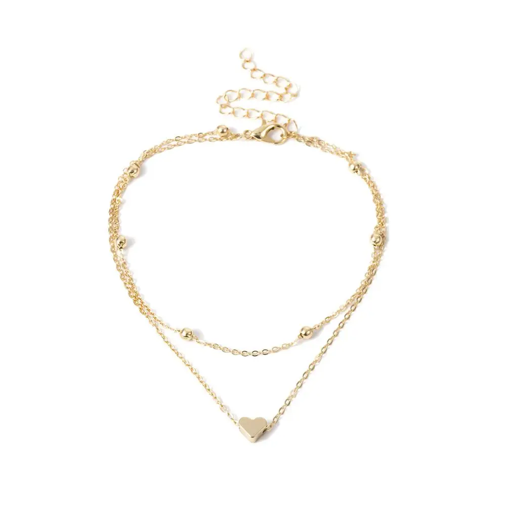 2019 женские ножные браслеты простой сердце босиком сандалии вязанные крючком